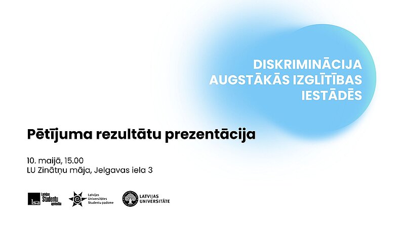 Prezentēs aptaujas rezultātus par diskrimināciju augstākās izglītības iestādēs